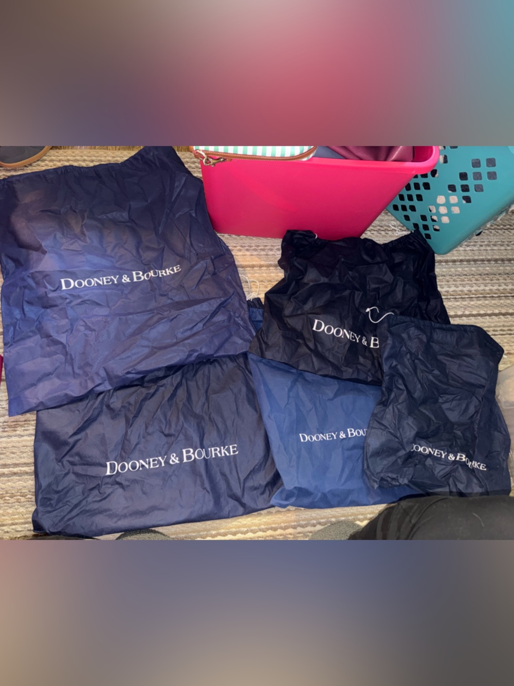 Dooney & Bourke 5 Navy Dust Purse Storage Bags